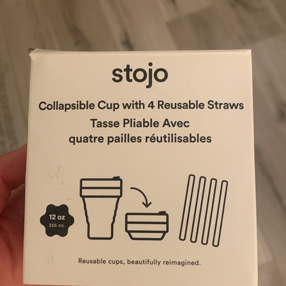 Stojo silicone traveling cup / mug + straws - Picture 11 of 13